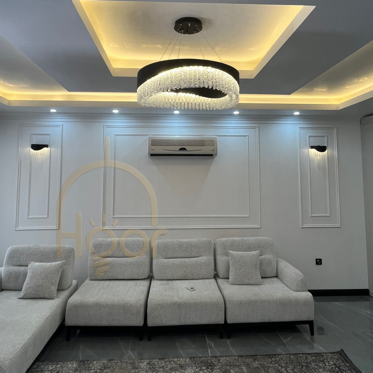 لوستر اتریشی منحنی قطر 70 با کریستال نباتی